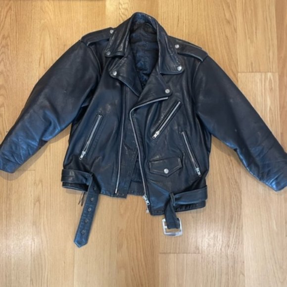 100% Genuine Vintage Moto Leather Jacket